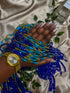 blue african waist beads