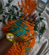 orange african waist beads