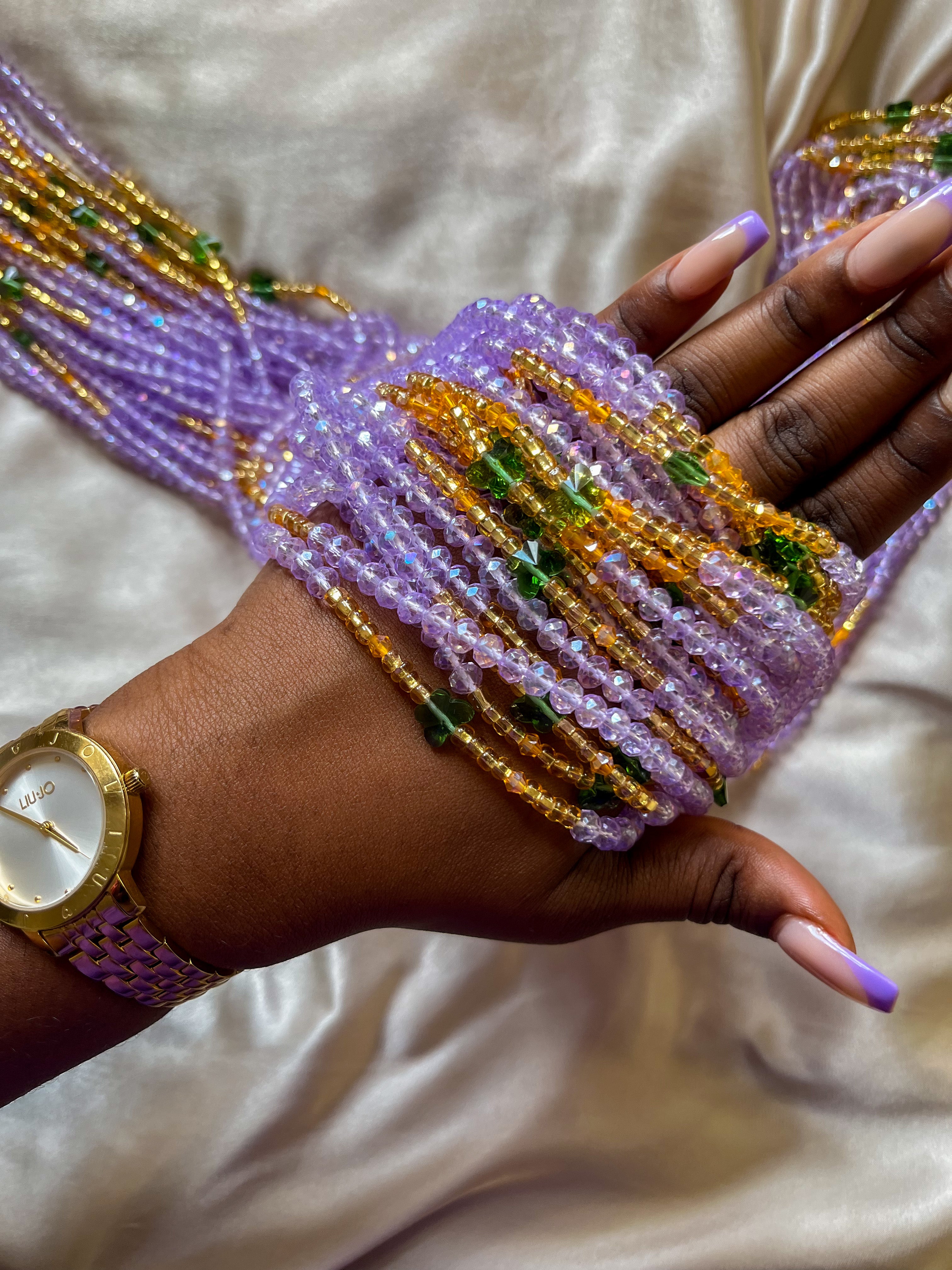 Nairobi Lilac African Waist beads by KENTELL