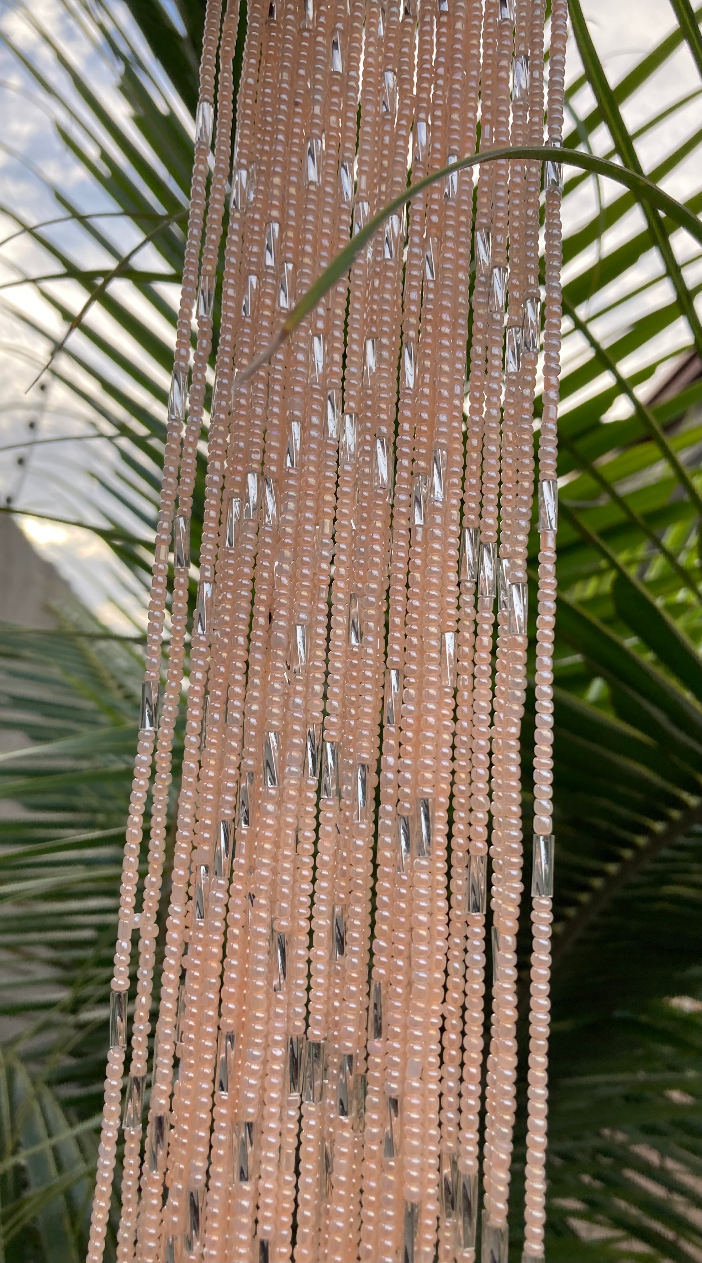 pink waist beads