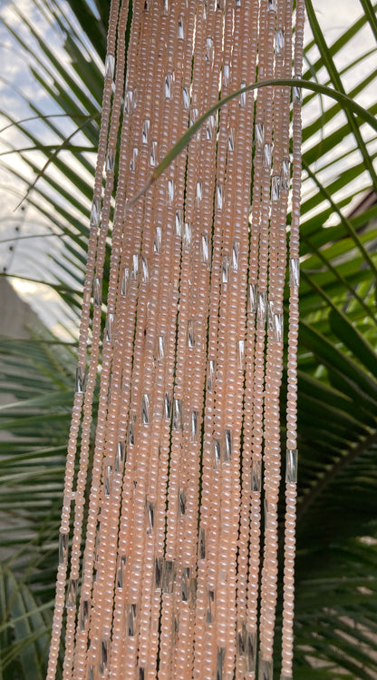 pink waist beads