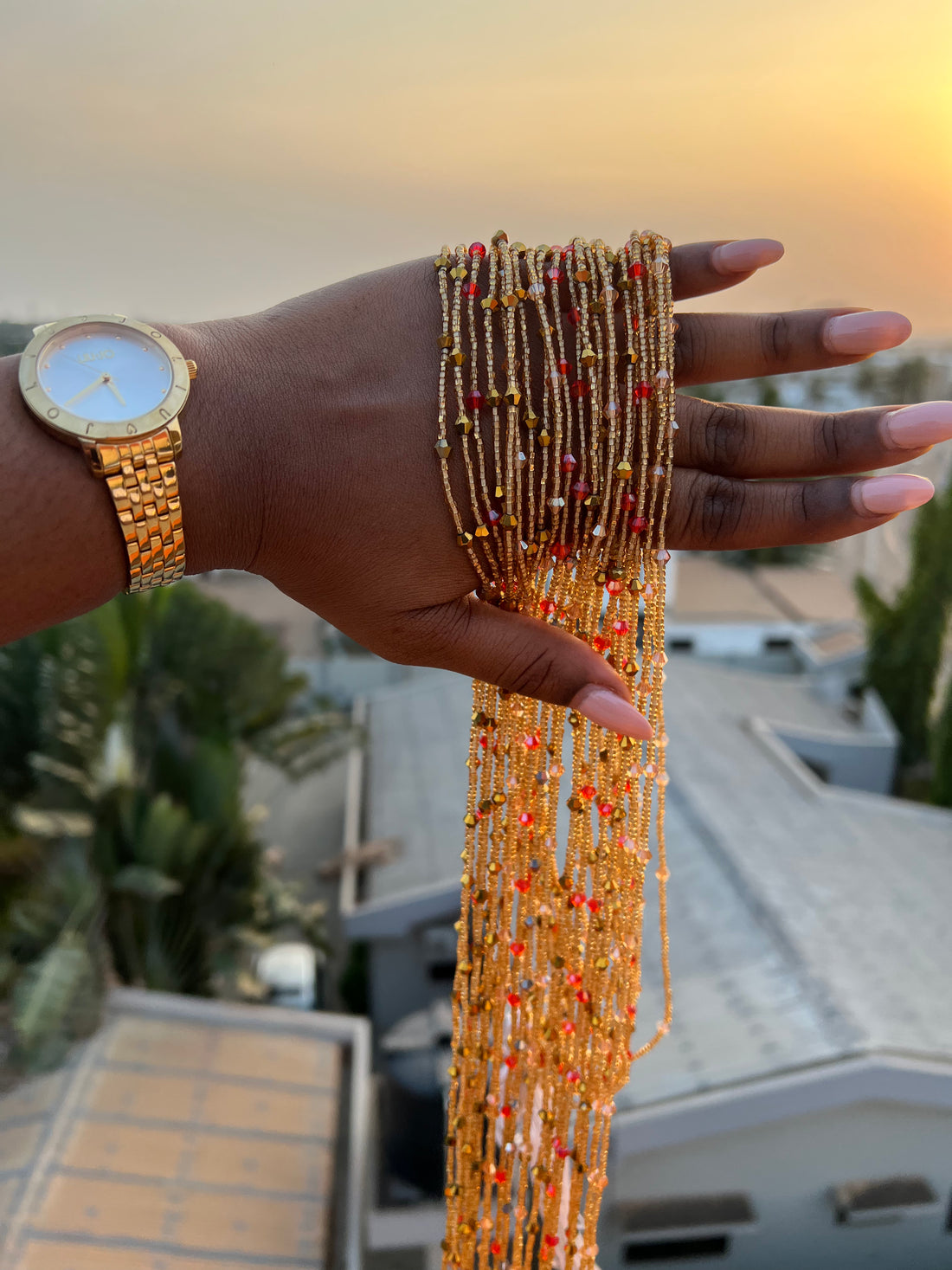 *Limited edition* Ruby Majesty African Waist Beads