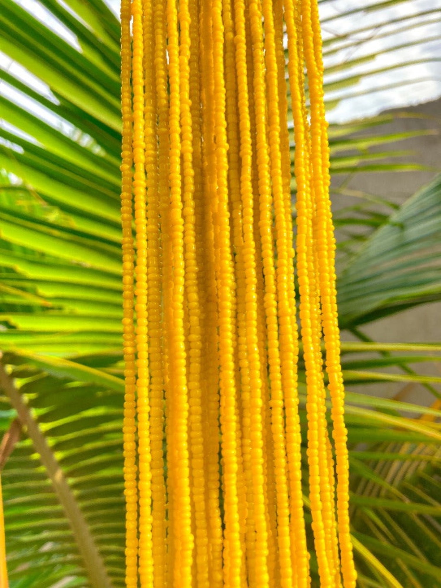 yellow waist beads